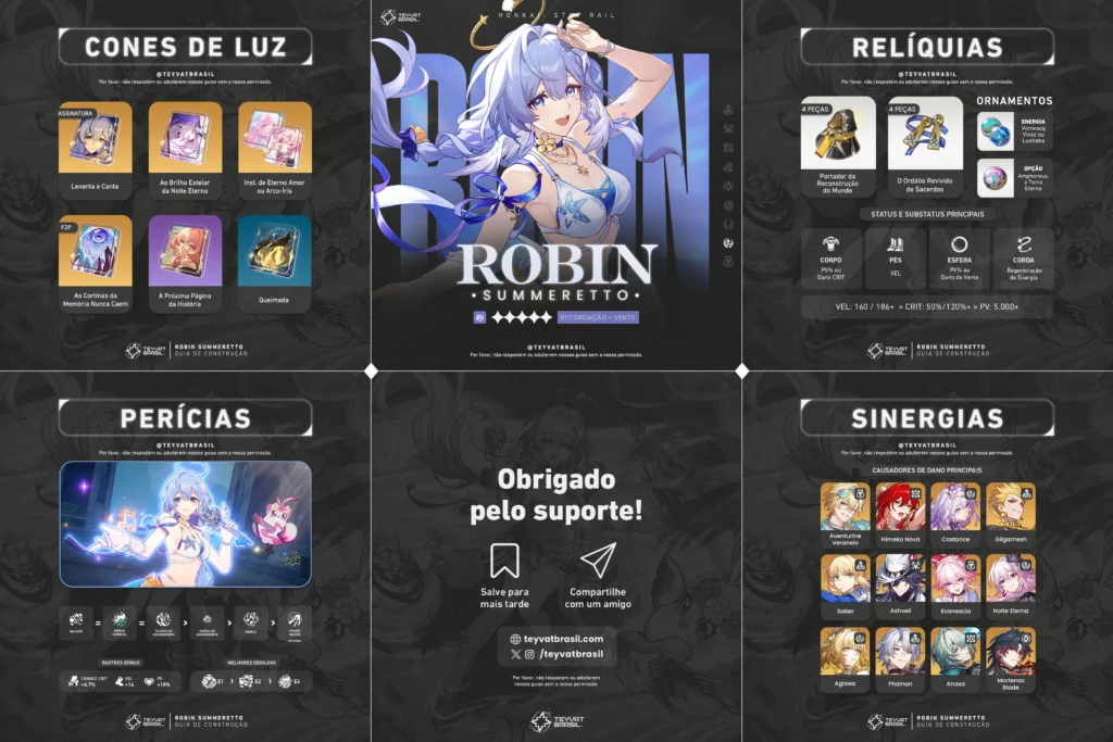 Guia completo de Robin Summeretto em Honkai: Star Rail