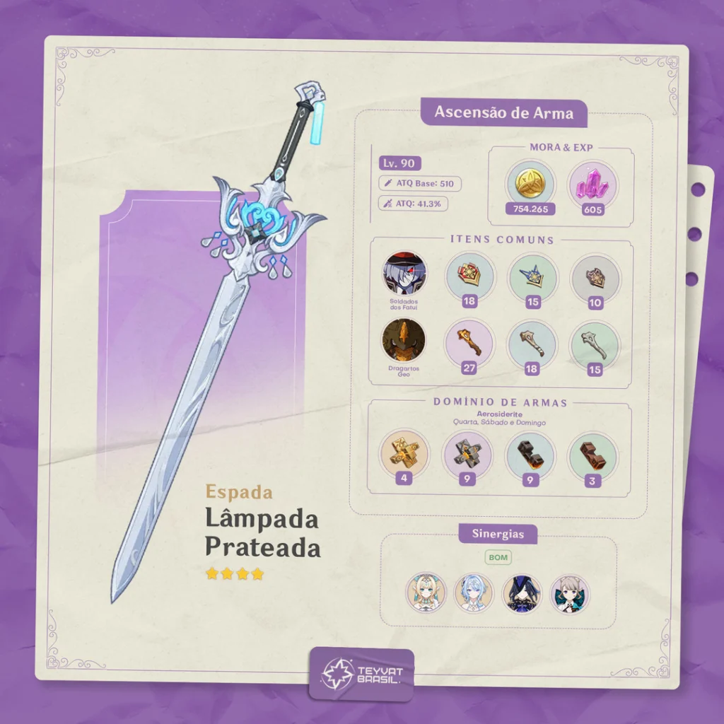 EVENTO Espada Lâmpada Prateada