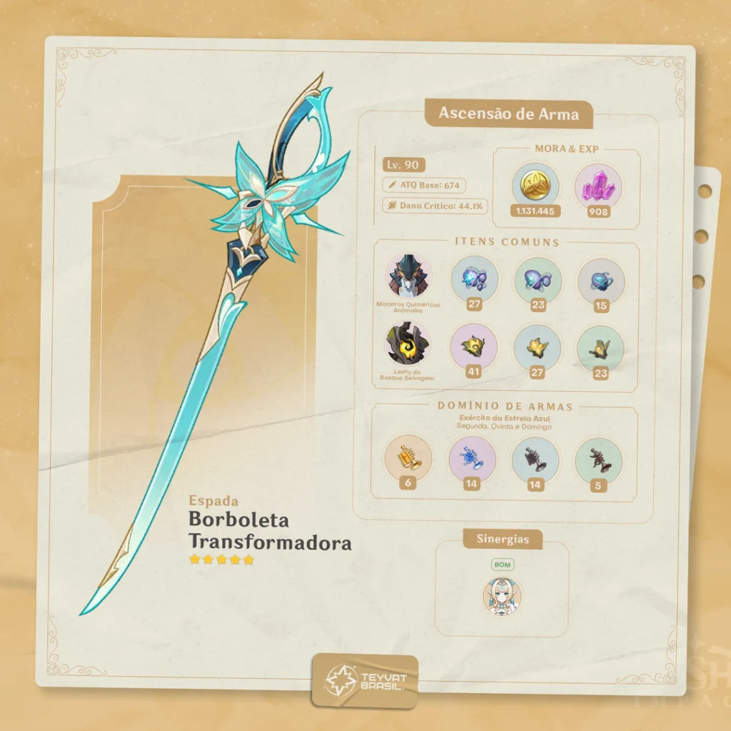 Espada Borboleta Transformadora