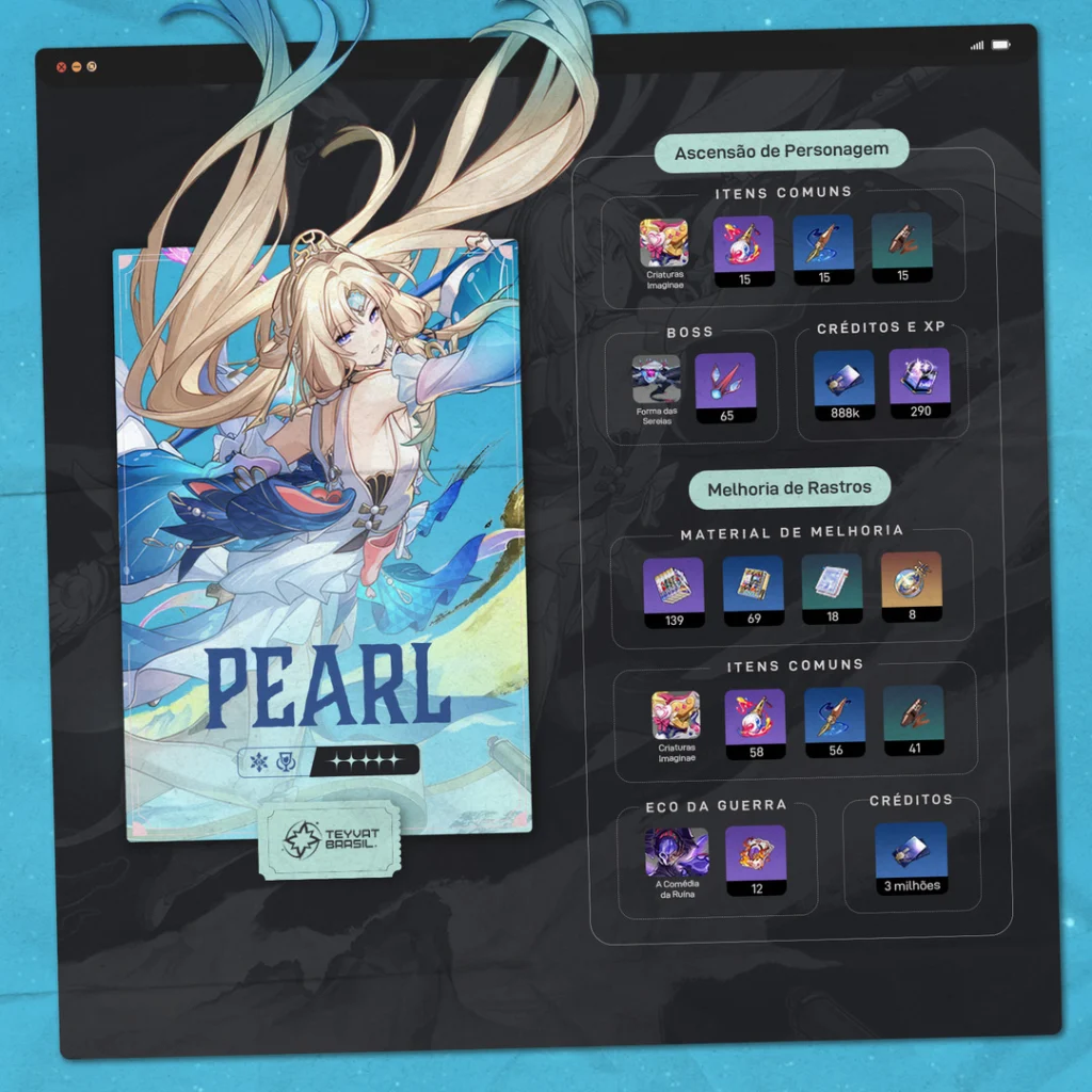 Guia de Materiais de Ascensção da Pearl de Honkai Star Rail