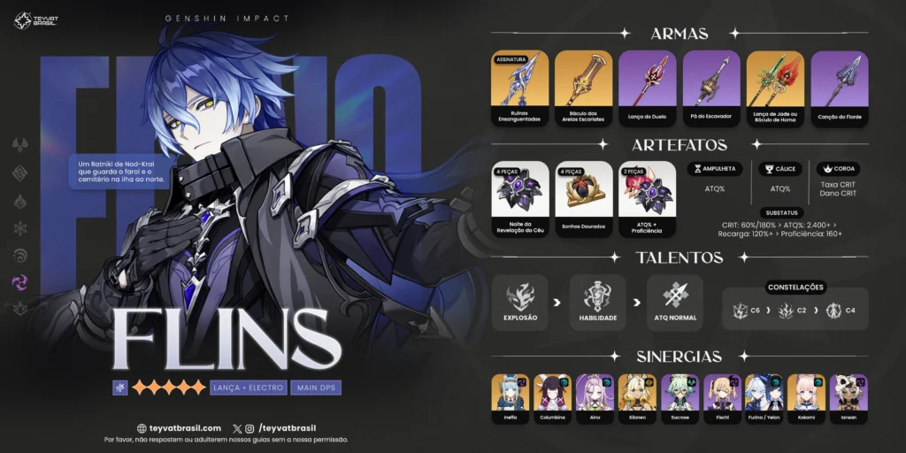 Melhor Build do Flins de Genshin Impact