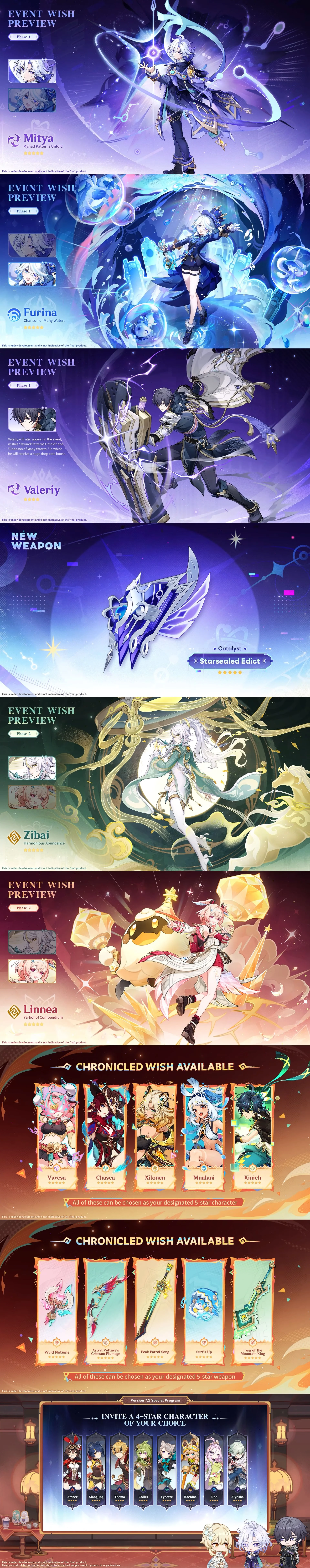 Todos os Banners Disponíveis na Versão 7.2 de Genshin Impact
